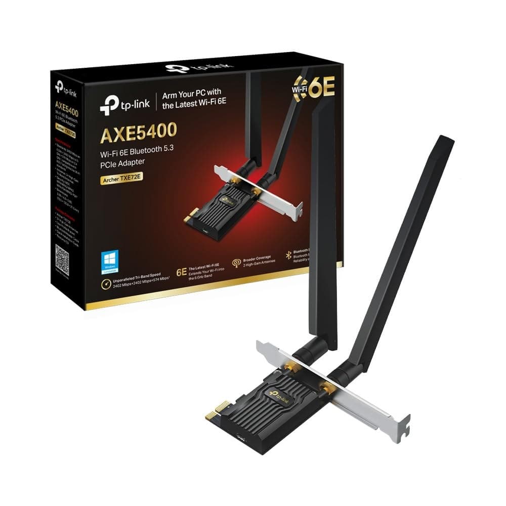 TP-LINK AXE5400 Archer TXE72E Wi-Fi 6E Network Card - Black/White - Image 1