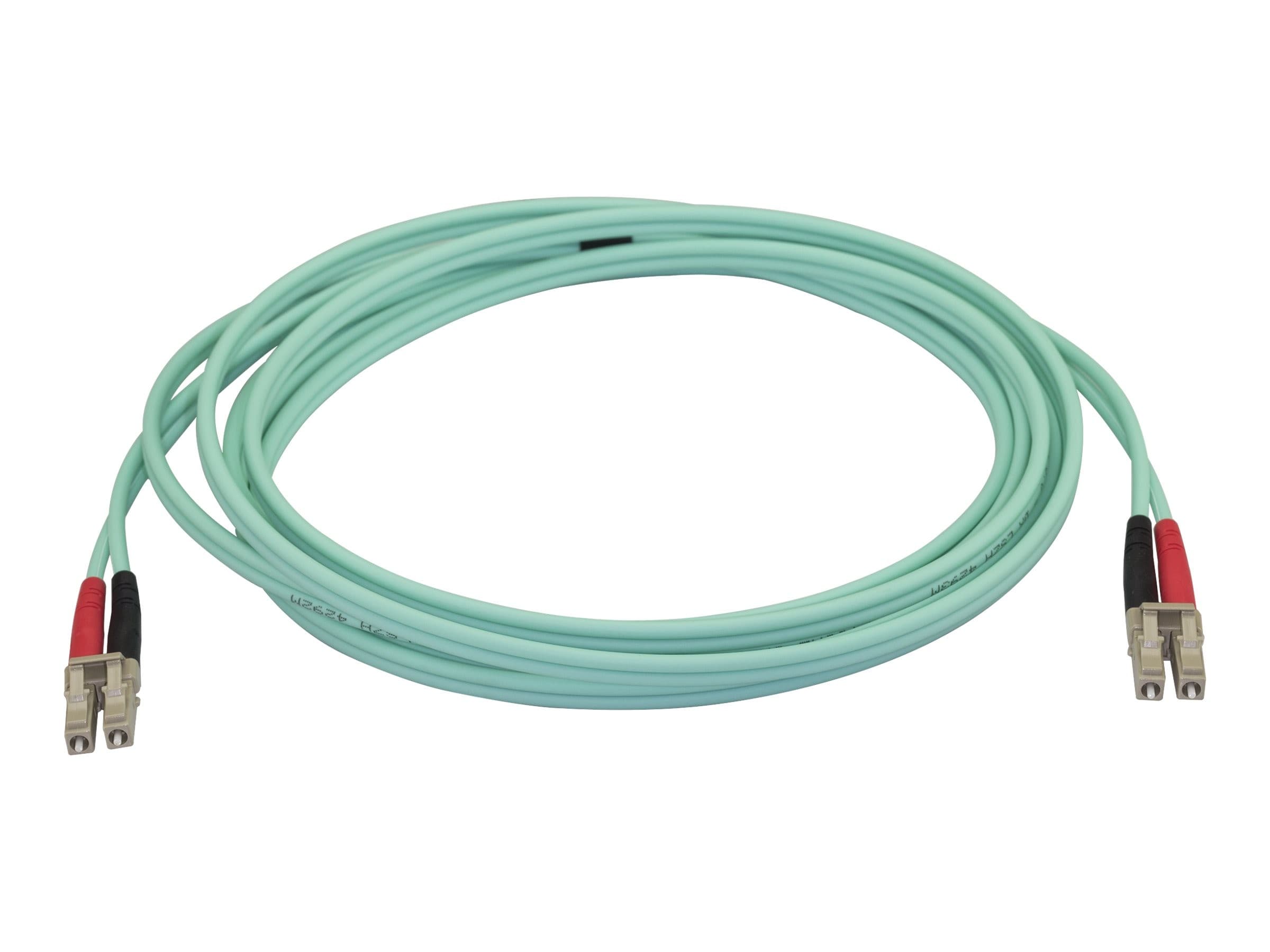 StarTech OM4 Duplex Multimode Fibre Patch Cable LC to LC Aqua 3m