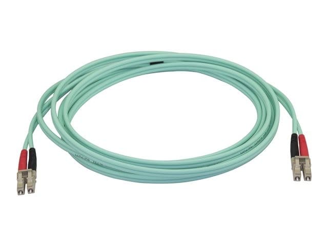 StarTech 450FBLCLC3 OM4 Duplex Multimode Fiber Patch Cable LC to LC 3m Aqua - Image 2