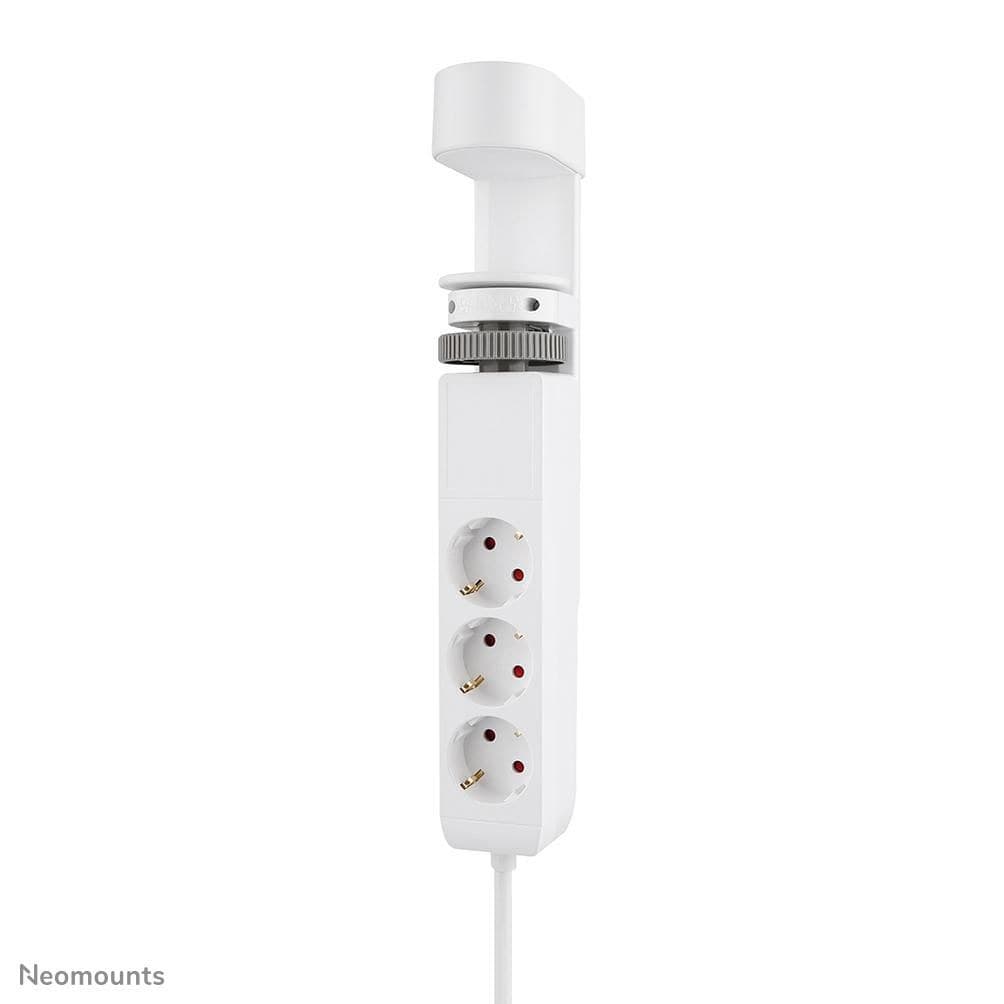 Neomounts VOLT DS22-840WH6 Desk Socket with Clamp, 2x USB-C, 1x USB-A, 3x Schuko Sockets - White