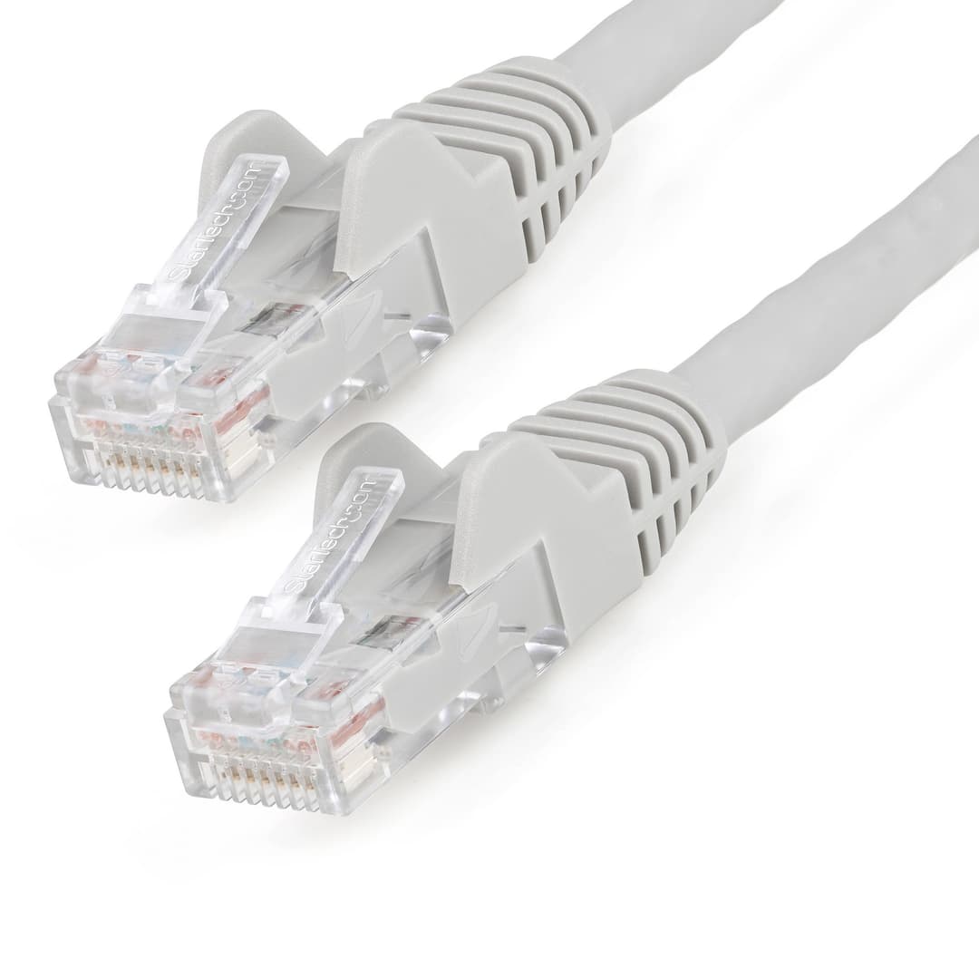 StarTech.com 10m CAT6 Ethernet Cable - LSZH (Low Smoke Zero Halogen) - 10 Gigabit 250Mhz 100W PoE RJ45 10GbE UTP Network Patch Cord Snagless with Strain Relief - Grey, CAT 6, ETL Verified, 24AWG - Image 1