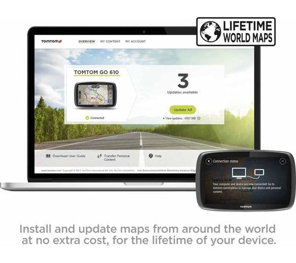 TOMTOM GO Traffic 5100 5" Sat Nav - Worldwide Maps - Image 3