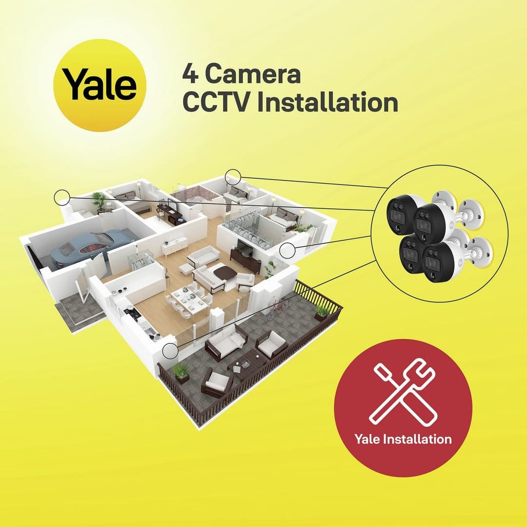 Yale 4 Camera CCTV Installation - Image 1