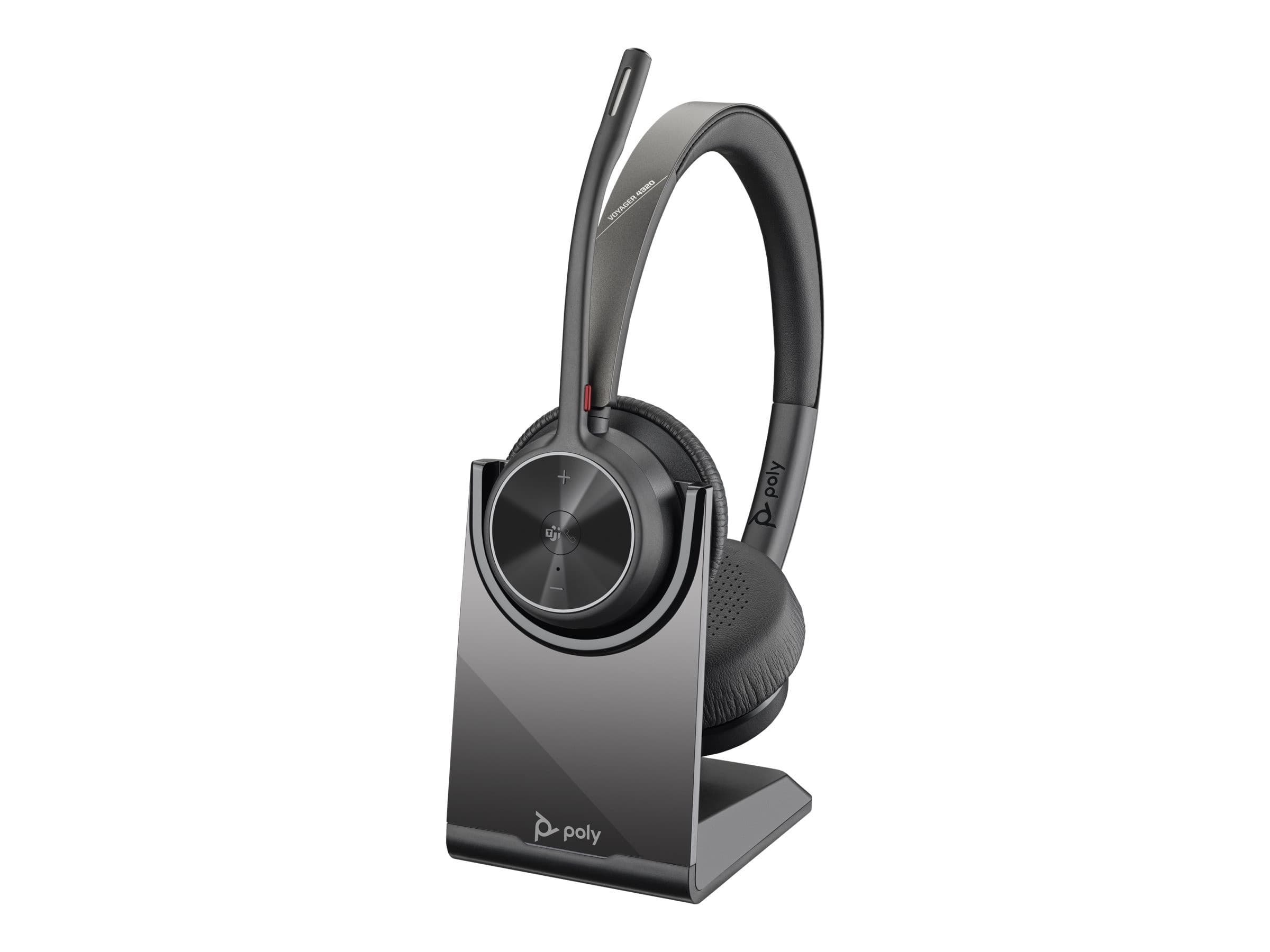 Poly Voyager 4320 Stereo Bluetooth Headset - USB-C - Microsoft Teams - With stand