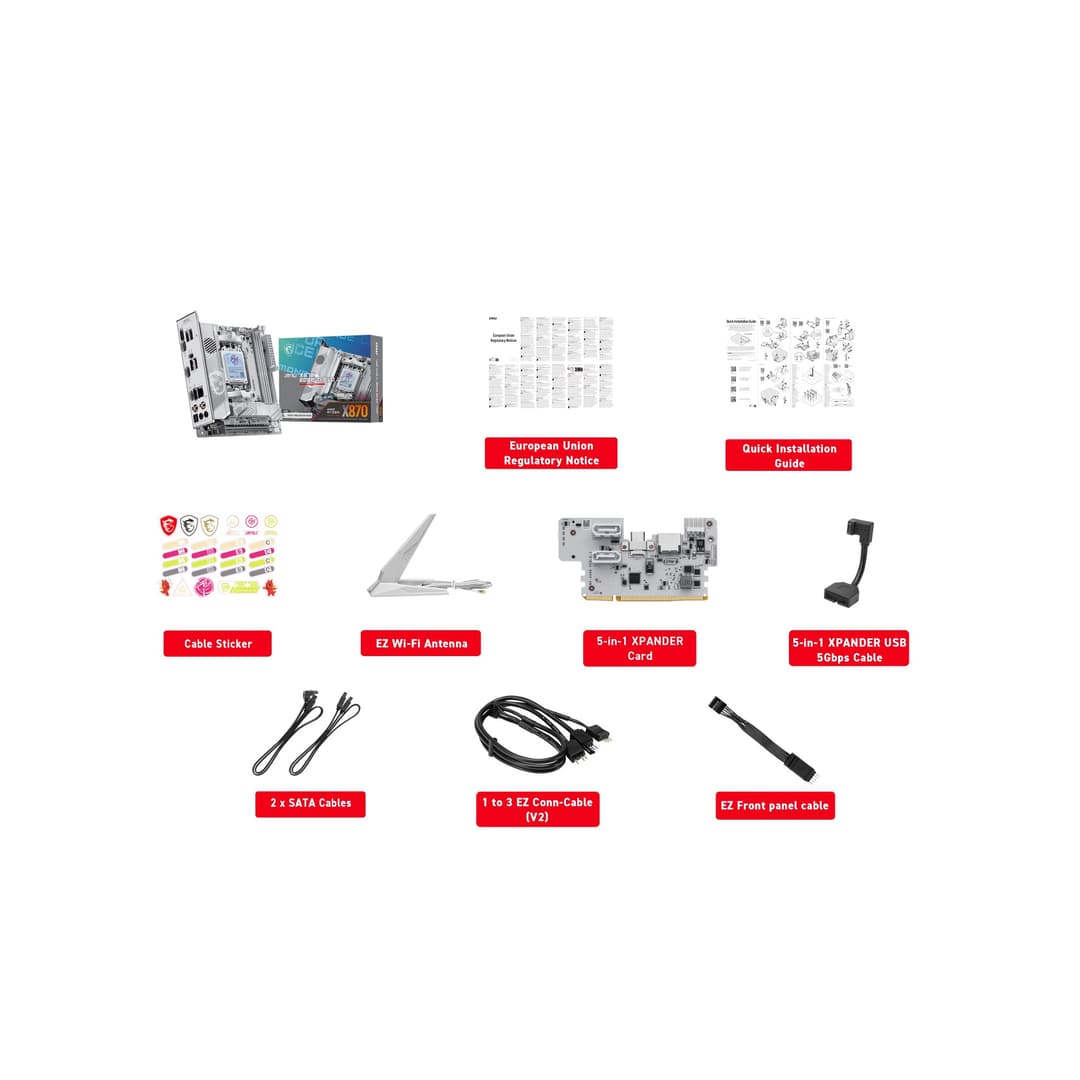 MSI MPG X870I Edge TI EVO WIFI AMD X870 ITX Socket AM5 Motherboard - Image 7