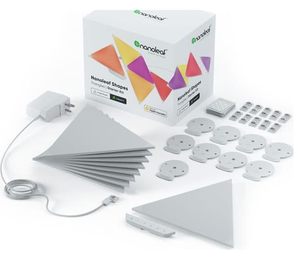 Nanoleaf Shapes Triangles Smart Light Panels Starter Kit - 9 Panels - Image 1