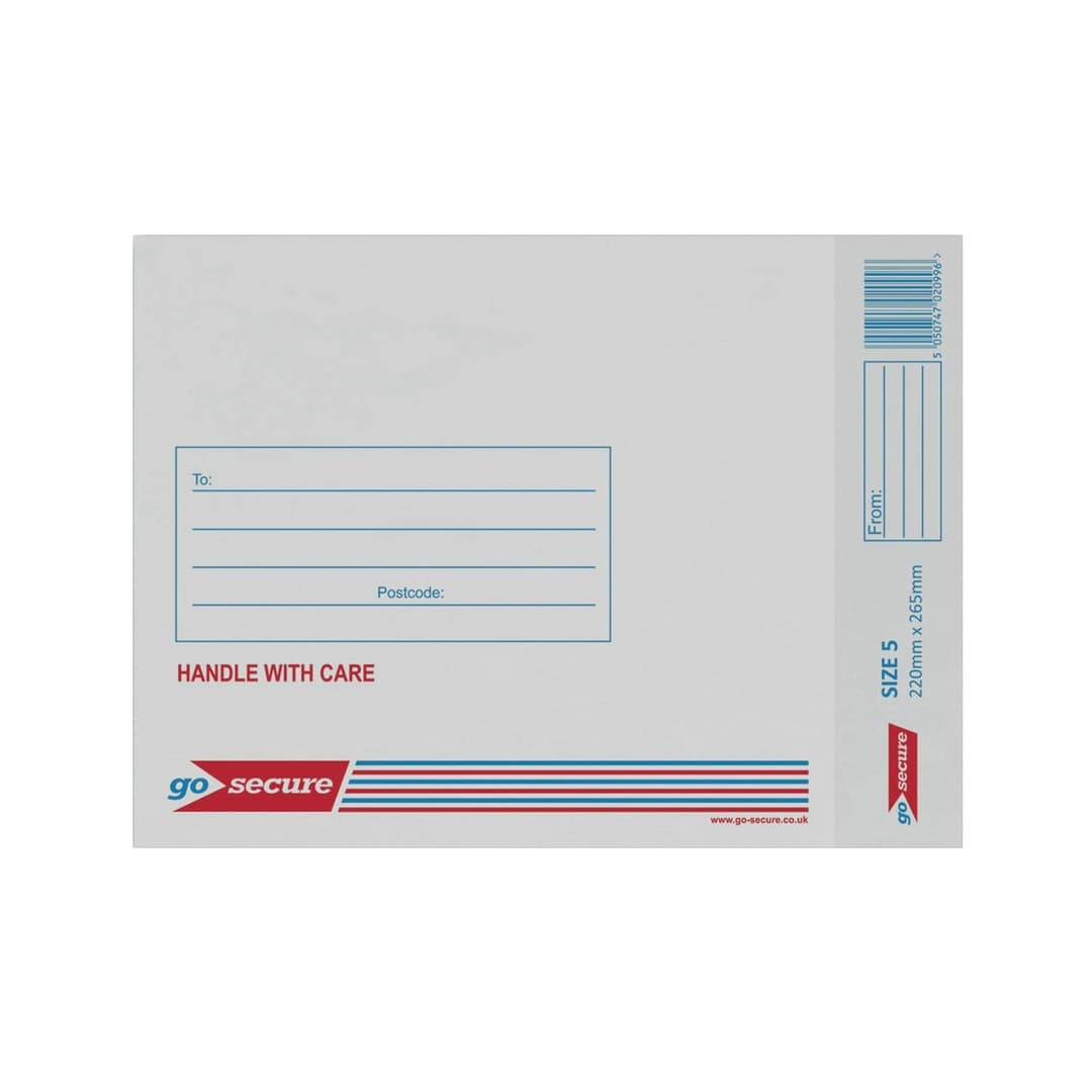 GoSecure Bubble Envelopes White (Pack of 10) - Size 5 - Image 1