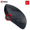 MSI FORGE GM340 Wireless Gaming Mouse, 12000 DPI, 2.4GHz + Bluetooth, 57g - Navy thumbnail 4