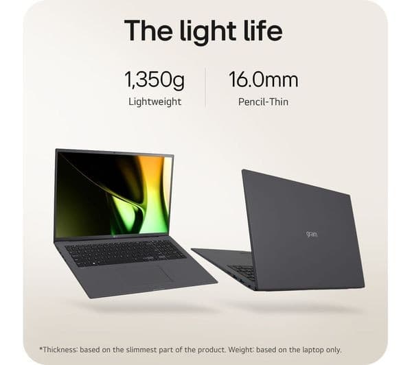 LG gram 17 17Z90S-G.AD79A1 17" Laptop - Intel® Core™ Ultra 7, 1 TB SSD, Dark Grey - Image 3