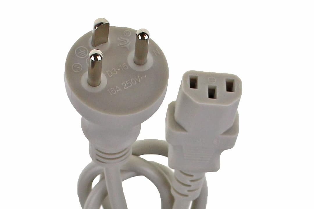 DK power cable Grey 1.8m, - Image 1