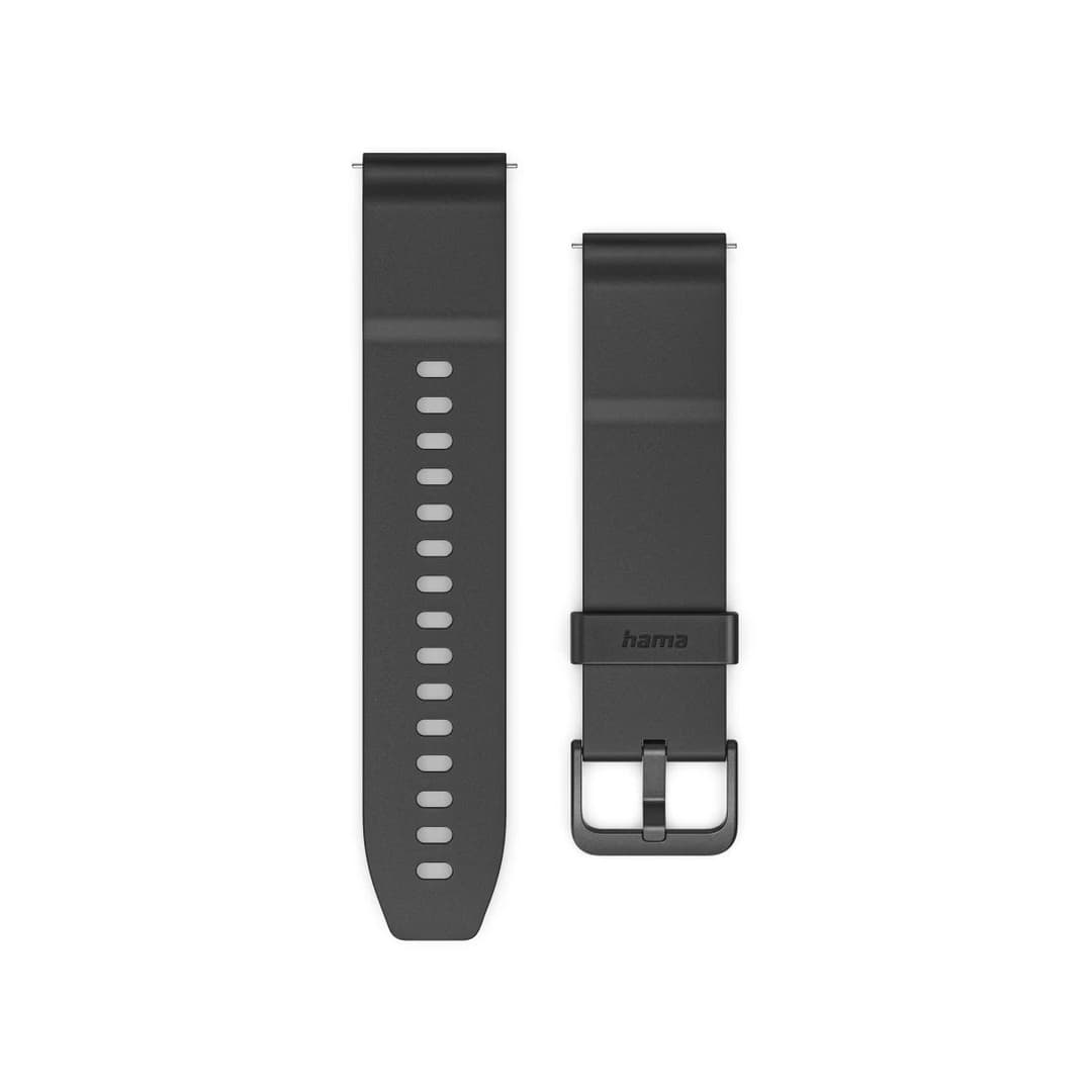Hama NFC Payment Watch Strap, Silicone, 20 mm - Black - Image 1
