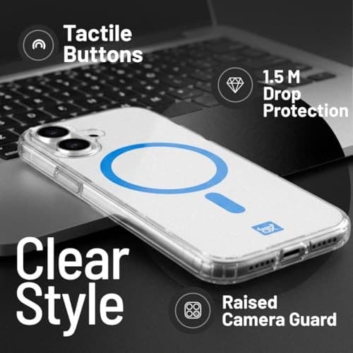 OX MagClear MagSafe Case for Apple iPhone 17 – Blue - Image 8