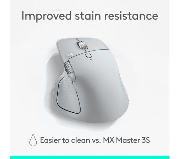 Logitech MX Master 4 for Mac Wireless Mouse - Pale Grey - Image 9
