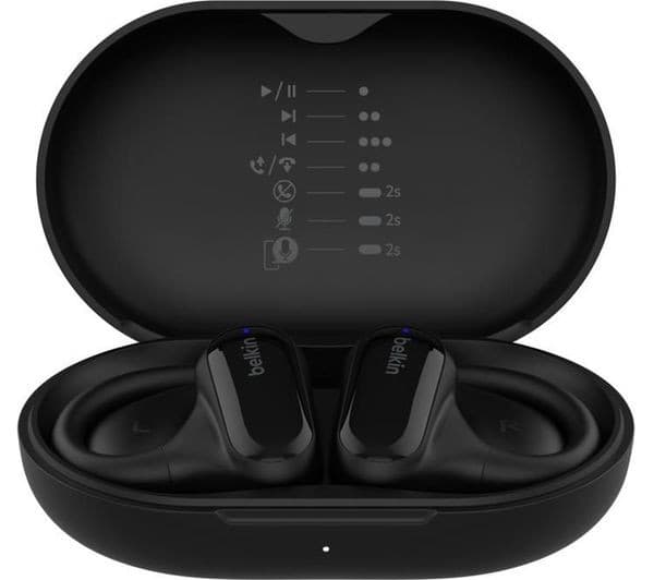 Belkin SoundForm ClearFit Open-Ear Wireless Earbuds - Black - Image 3