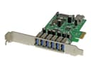 StarTech.com 7 Port PCI Express USB 3.0 Card - Standard & Low-Profile - SATA Power - UASP Support - 1 Internal & 6 External USB 3.0 Ports (PEXUSB3S7) - USB adapter - PCIe 2.0 thumbnail 1