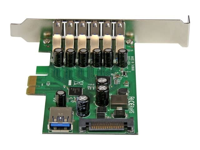 StarTech.com 7 Port PCI Express USB 3.0 Card - Standard & Low-Profile - SATA Power - UASP Support - 1 Internal & 6 External USB 3.0 Ports (PEXUSB3S7) - USB adapter - PCIe 2.0 - Image 3
