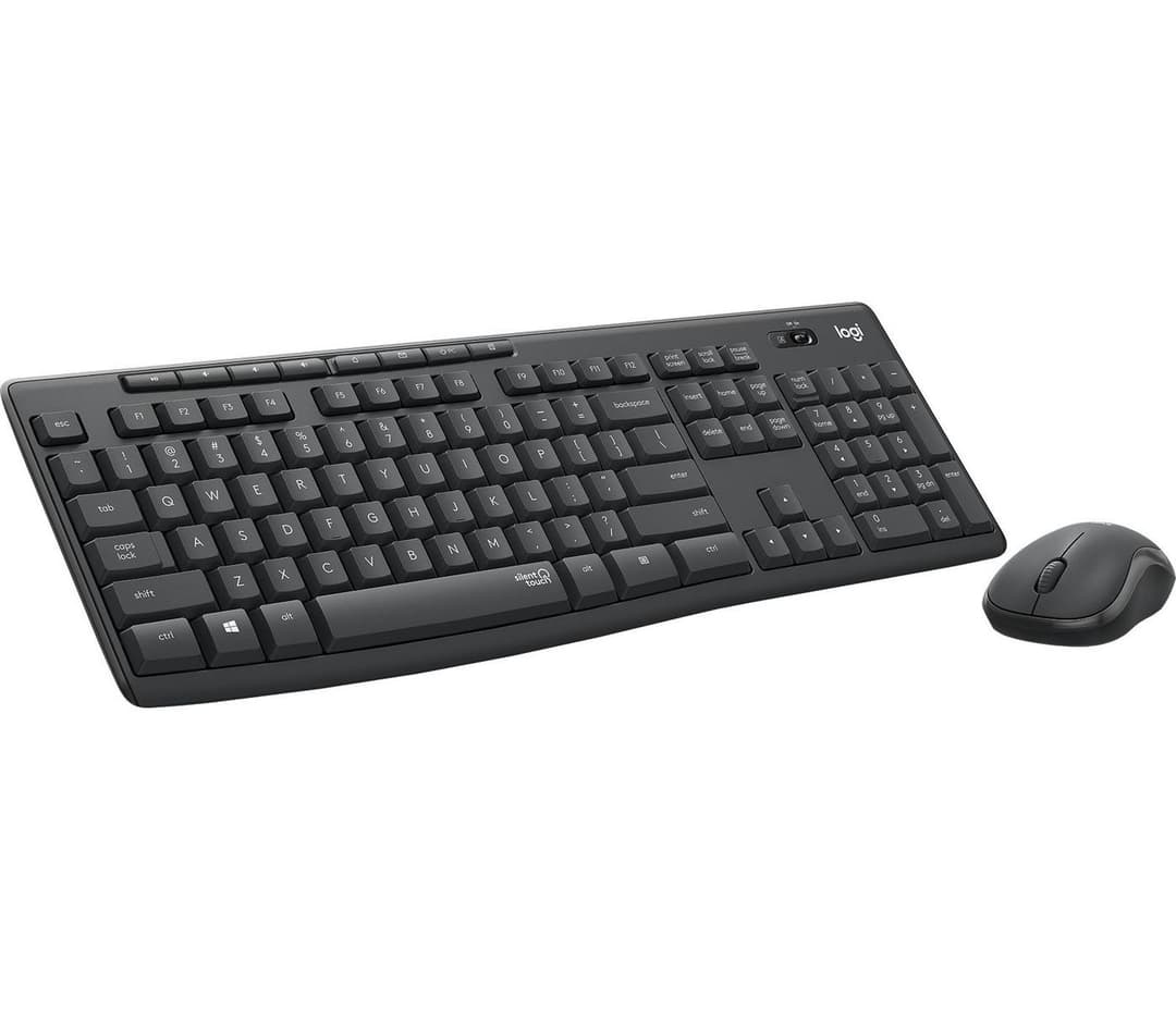 Logitech MK295 Silent Wireless Keyboard and Mouse Combo - Graphite, English International (QWERTY) - Image 1