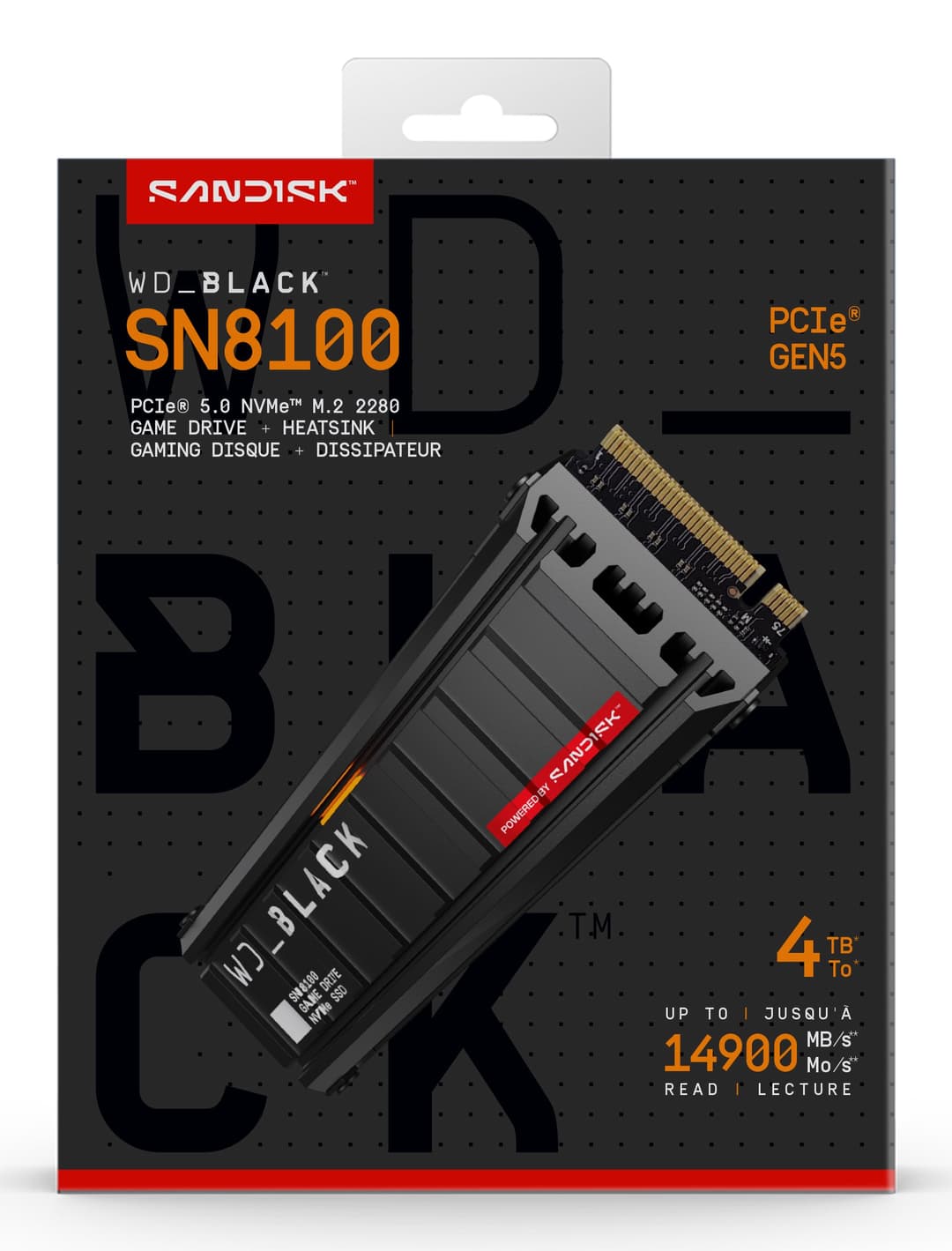 Western Digital Black WD_BLACK™ SN8100 NVMe™ SSD POWERED BY SANDISK 4 TB, [With Heatsink] - Image 5