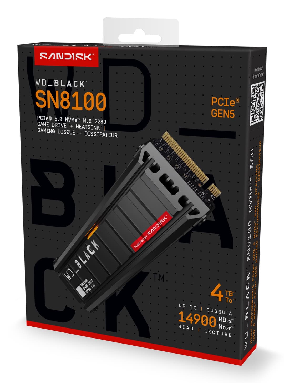 Western Digital Black WD_BLACK™ SN8100 NVMe™ SSD POWERED BY SANDISK 4 TB, [With Heatsink] - Image 7