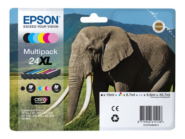 Epson 24XL Multipack - 6-pack - XL - black, yellow, cyan, magenta, light magenta, light cyan - original - ink cartridge - Image 2