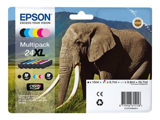 Epson 24XL Multipack - 6-pack - XL - black, yellow, cyan, magenta, light magenta, light cyan - original - ink cartridge - Image 4
