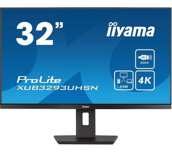 IIYAMA ProLite XUB3293UHSN-B5 4K Ultra HD 32" IPS LCD Monitor - Black - Image 1