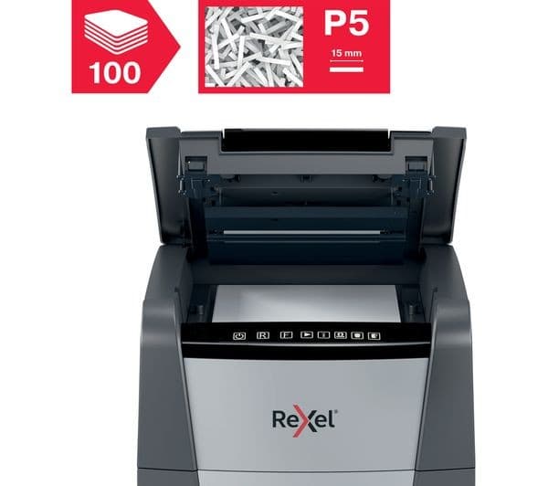 REXEL Optimum AutoFeed+ 100M Micro Cut Paper Shredder - Image 7