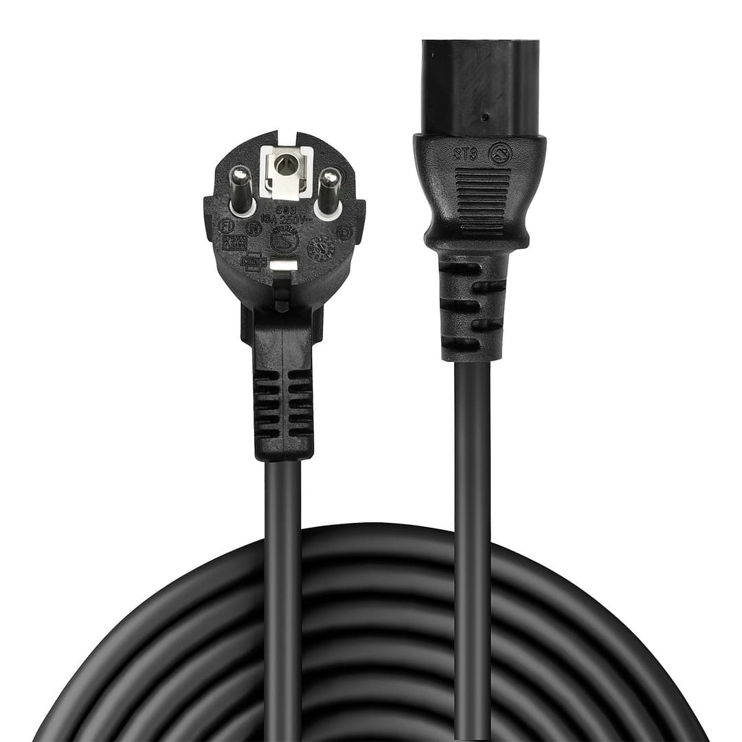 Lindy 2m Schuko angled to C13 Mains Cable - Image 2