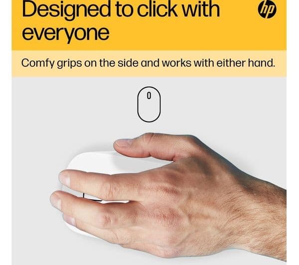 HP 410 Slim Wireless Optical Mouse - White - Image 5