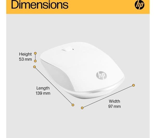 HP 410 Slim Wireless Optical Mouse - White - Image 7