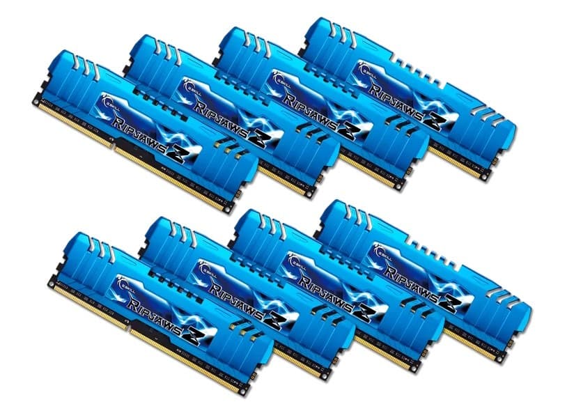 64GB G.Skill DDR3 2400MHz PC3-19200 RipjawsZ CL11 1.65V Octuple Channel Memory Kit (8x 8GB) - Image 1