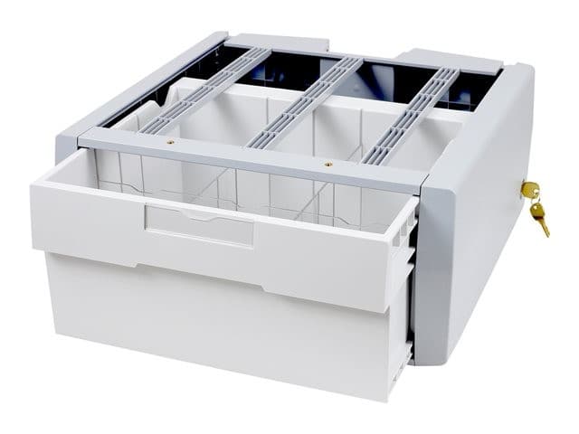Ergotron StyleView Supplemental Storage Drawer, Single Tall mounting component - for cart - grey, white - Image 1