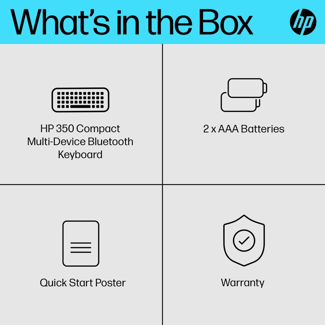 HP 350 Compact Multi-Device Bluetooth Keyboard - Image 4