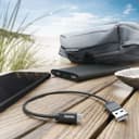 Hama USB 2.0 USB-A to USB-C Charging Cable 480 Mbit/s (00201600) - 0.2 m, Black thumbnail 2