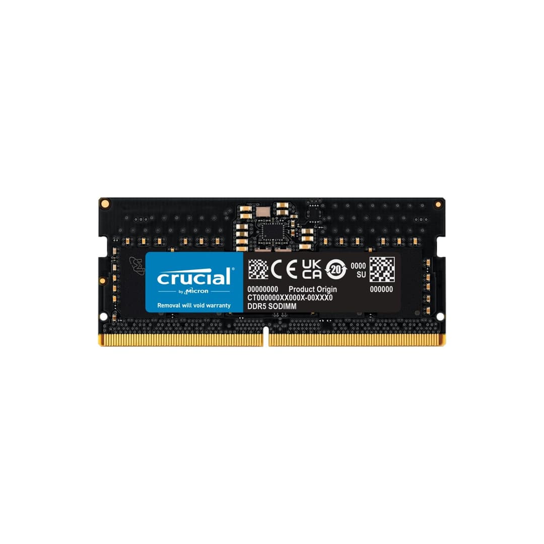 Crucial DDR5 5600MHz PC5-44800 CL46 SODIMM Laptop RAM - 8GB (1 x 8GB) - Image 1