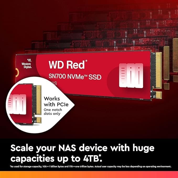 WD Red SN700 1TB NAS NVMe M.2 2280 SSD, High, Performance Storage for NAS Systems - Image 4