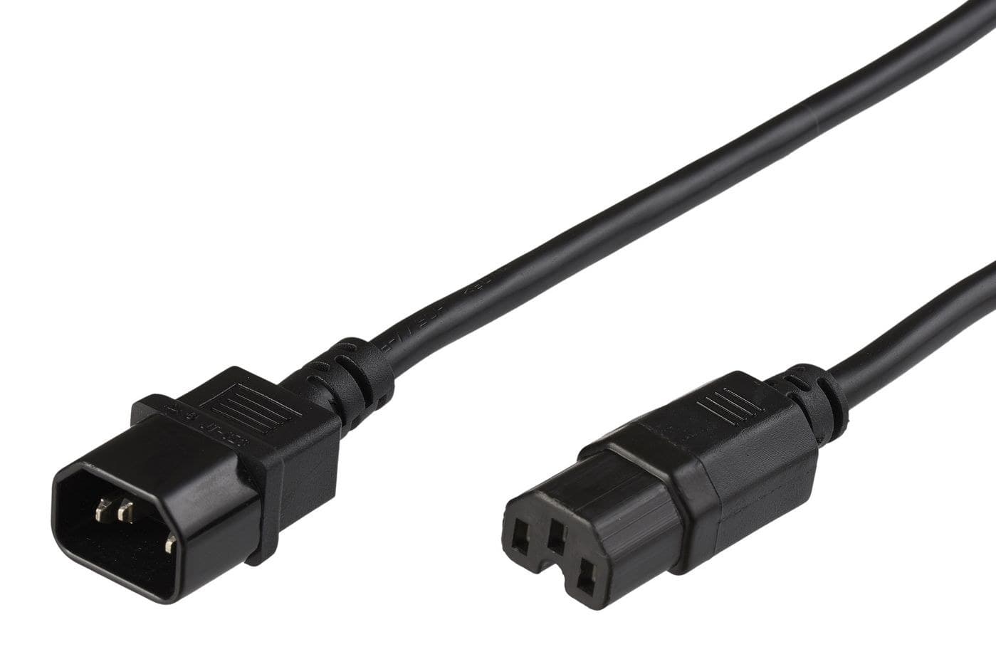 Microconnect Power Extension Cord C14 to C15 Jumper Cable Black - 2.5m