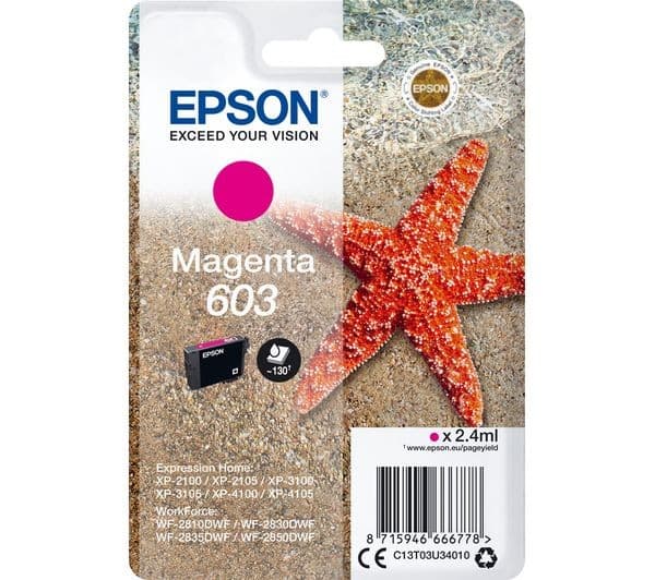 Epson 603 Starfish Original Ink Cartridge - Magenta - Image 1