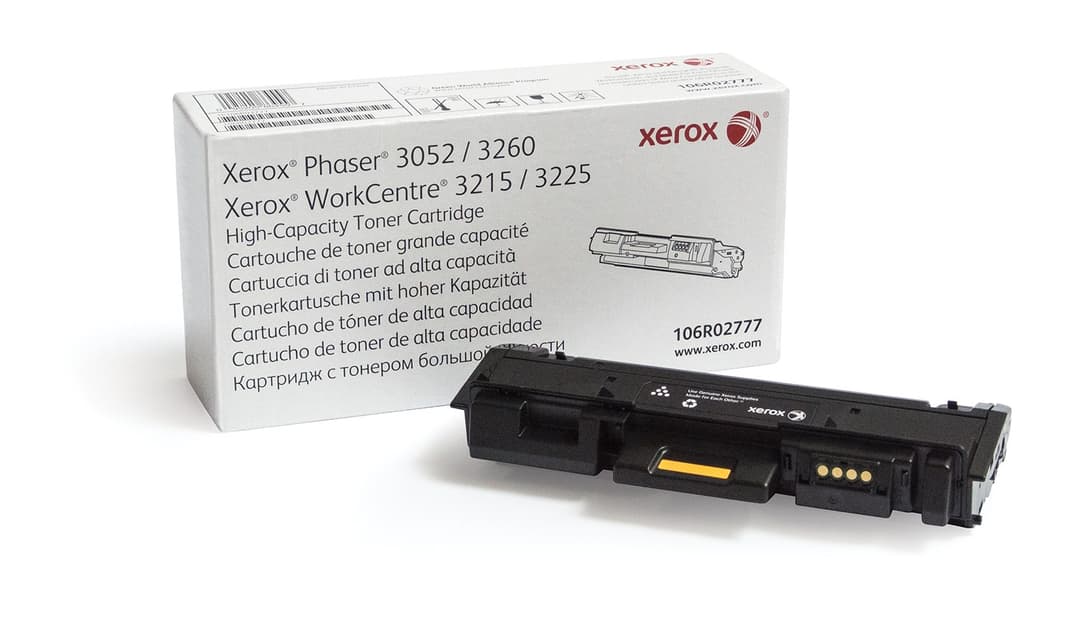 Xerox Genuine Phaser® 3052/3260, WorkCentre® 3215/3225 Black High capacity Toner Cartridge (3000 Pages) - 106R02777 - Image 1