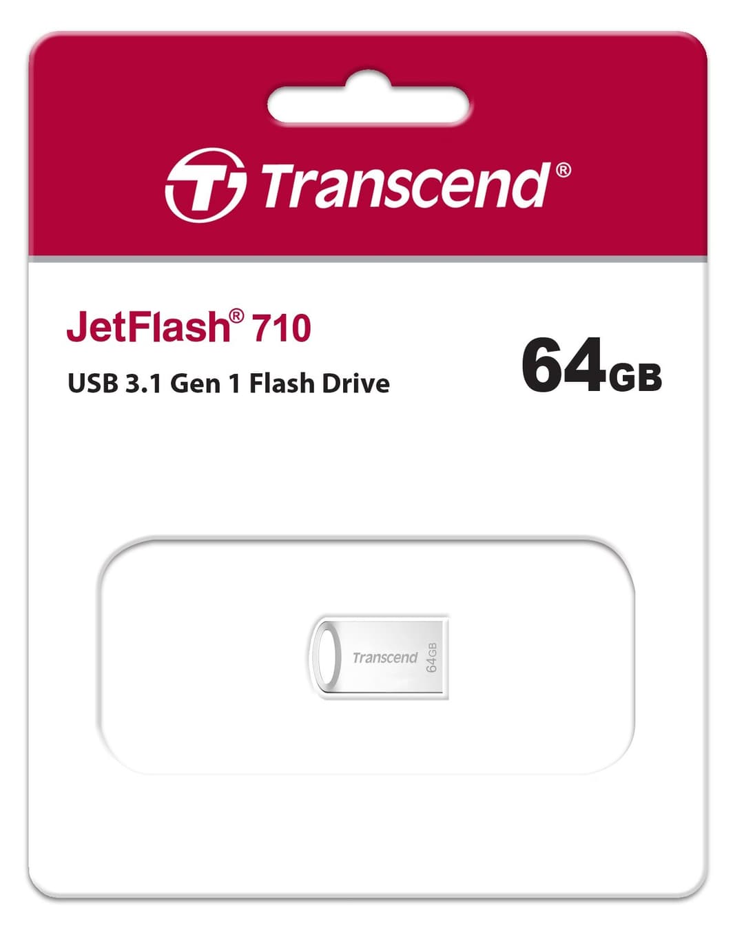 64GB Transcend JetFlash 710S Silver Metallic USB3.0 Flash Drive - Image 3