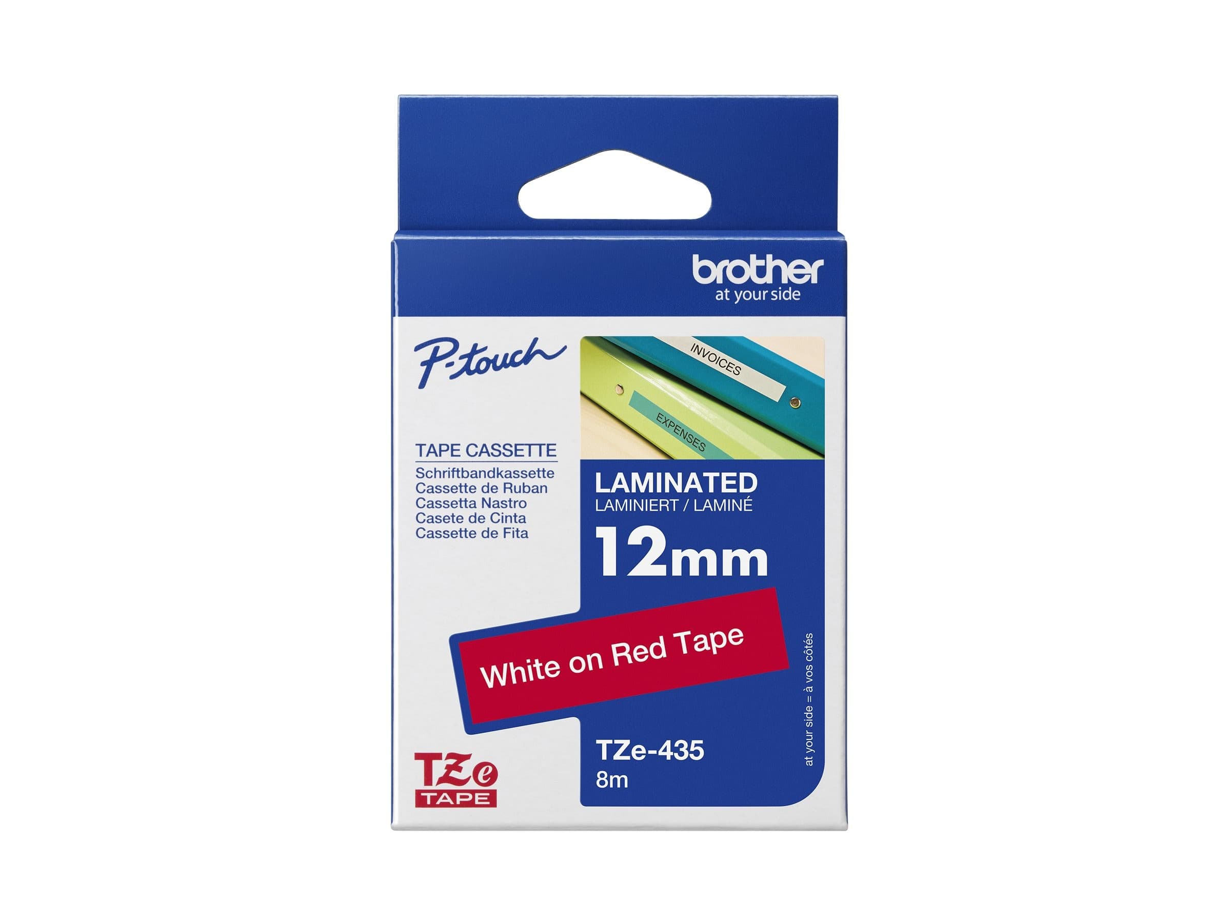 Brother TZe-435 - laminated tape - 1 cassette(s) - Roll (1.2 cm x 8 m)