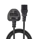 Lindy 10m UK 3 Pin Plug to IEC C13 Mains Power Cable, Black thumbnail 2