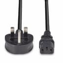 Lindy 10m UK 3 Pin Plug to IEC C13 Mains Power Cable, Black thumbnail 4