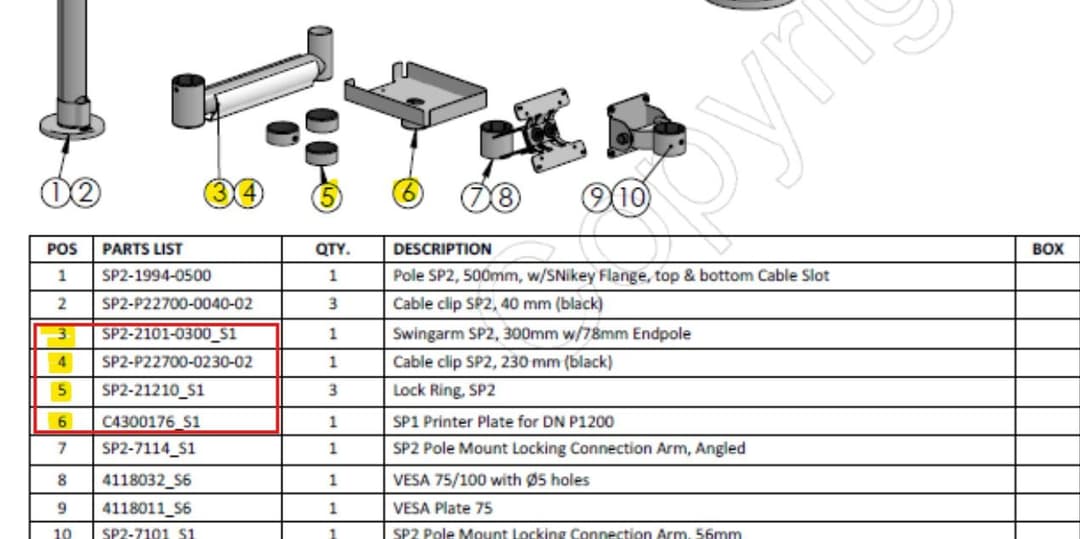 KIT: Swingarm AP2,Cable Clip - Image 1