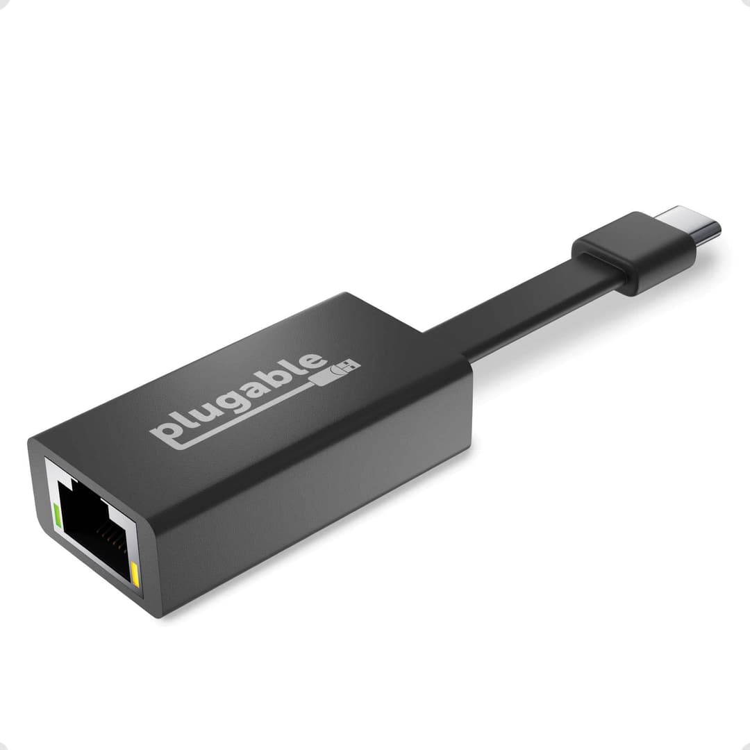 Plugable Technologies USB C to Ethernet Adapter, Driverless Fast and Reliable Gigabit Speed, Thunderbolt 3 to Ethernet Adapter Compatible with Macbook Pro, Windows, macOS, iPhone 15, and ChromeOS - Image 1