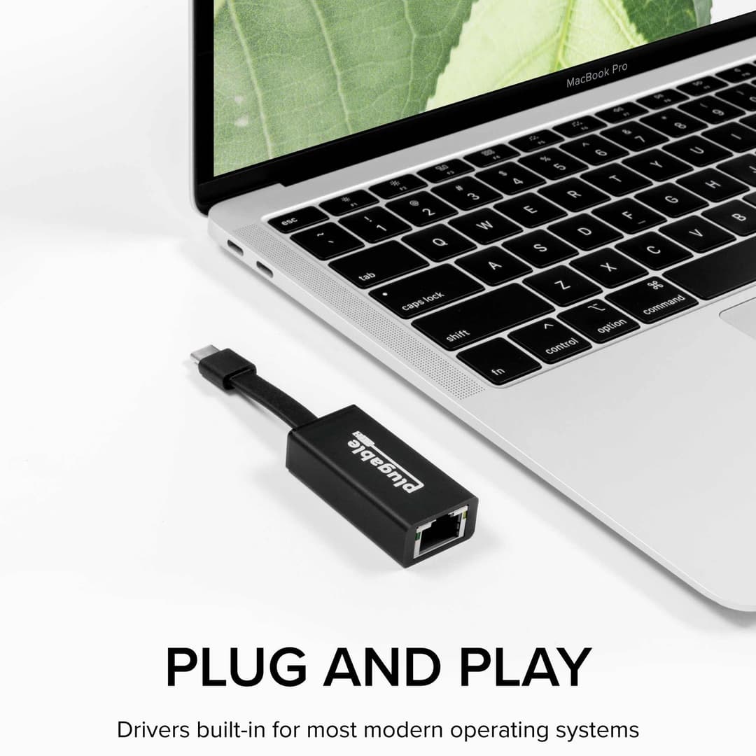 Plugable Technologies USB C to Ethernet Adapter, Driverless Fast and Reliable Gigabit Speed, Thunderbolt 3 to Ethernet Adapter Compatible with Macbook Pro, Windows, macOS, iPhone 15, and ChromeOS - Image 4