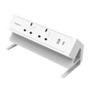 Fellowes Power Desk 2 Socket with 2 Power Sockets 1 USB-A & USB-C Ports White thumbnail 1
