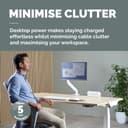 Fellowes Power Desk 2 Socket with 2 Power Sockets 1 USB-A & USB-C Ports White thumbnail 2