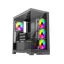 1st Player MIKU Mi8 Tempered Glass Mid Tower Gaming PC Case Black with 7x ARGB Fans thumbnail 1