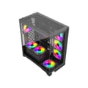 1st Player MIKU Mi8 Tempered Glass Mid Tower Gaming PC Case Black with 7x ARGB Fans thumbnail 2
